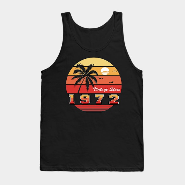 Vintage Since 1972 47th Birthday Gift Tank Top by beelz